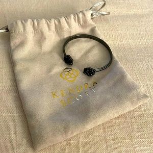 Kendra Scott Davie Bracelet in Gun Metal and Black Drusy